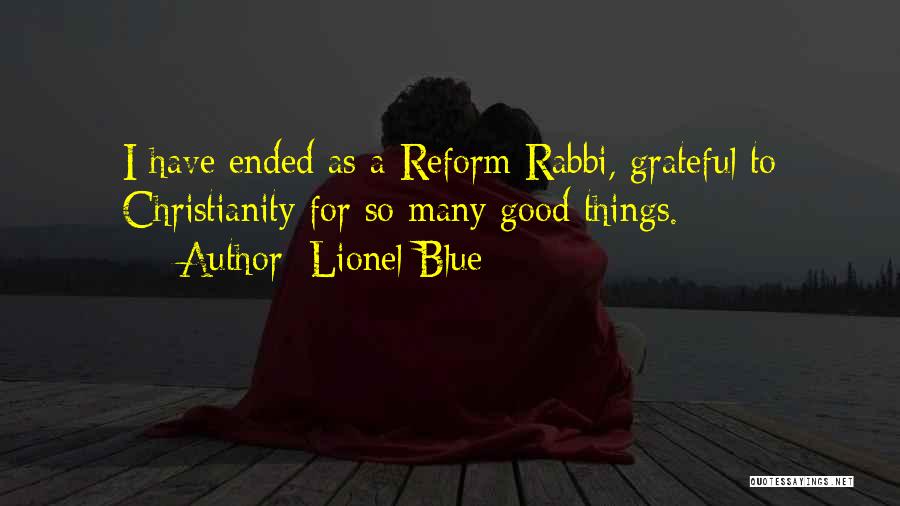 Reform Rabbi Quotes By Lionel Blue