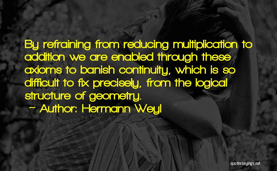 Refraining Quotes By Hermann Weyl