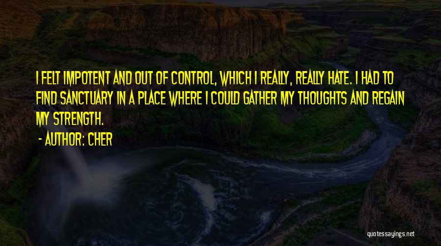 Regain Control Quotes By Cher