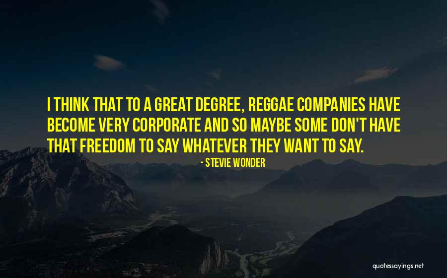 Reggae Quotes By Stevie Wonder