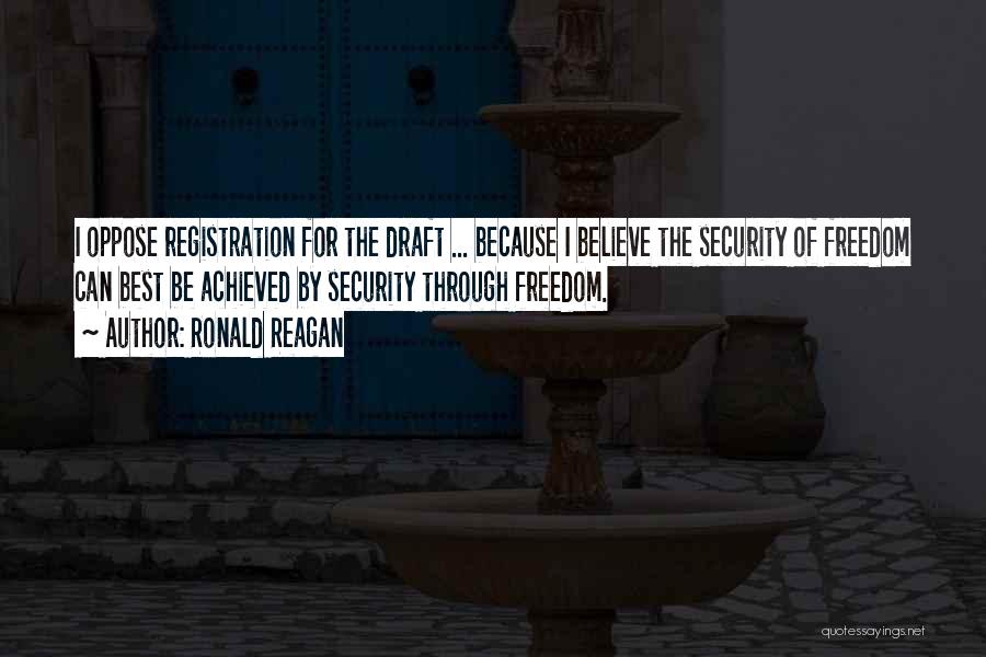 Registration Quotes By Ronald Reagan