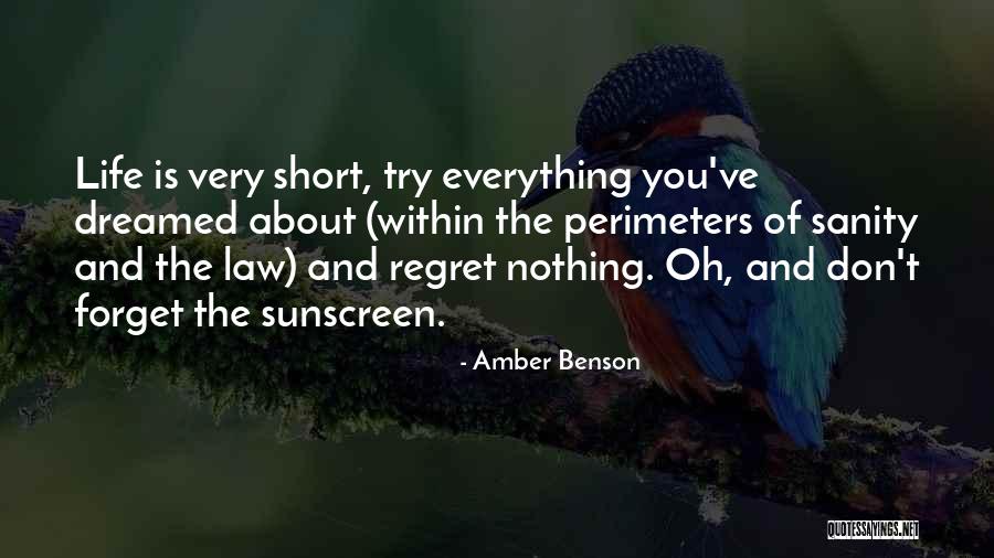 Regret And Forget Quotes By Amber Benson Regret And Forget Quotes By Amber Benson
