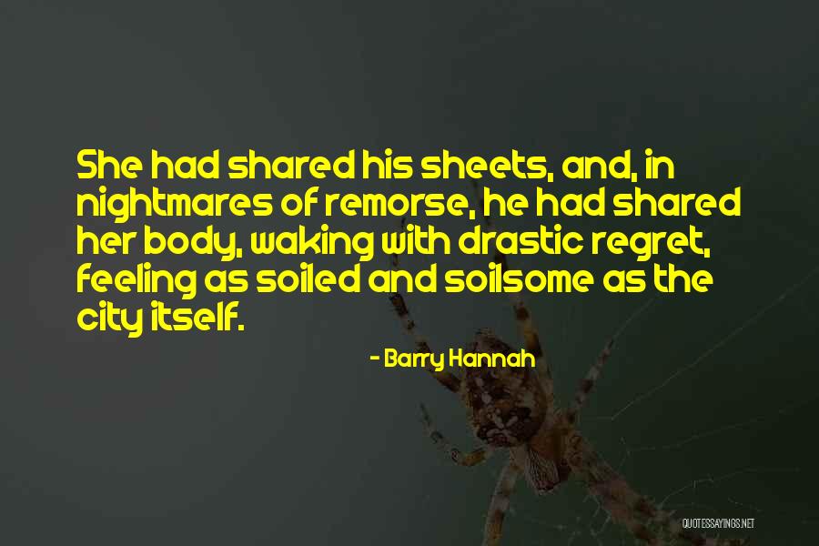 Regret And Remorse Quotes By Barry Hannah