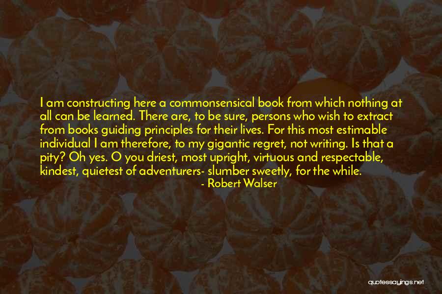 Regret Nothing Quotes By Robert Walser