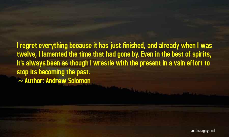 Regret The Past Quotes By Andrew Solomon Regret The Past Quotes By Andrew Solomon