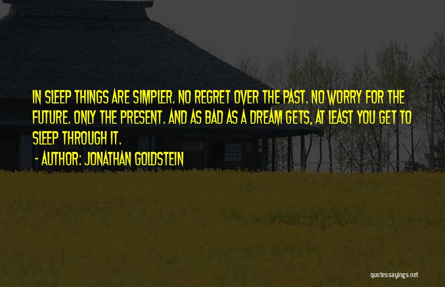 Regret The Past Quotes By Jonathan Goldstein