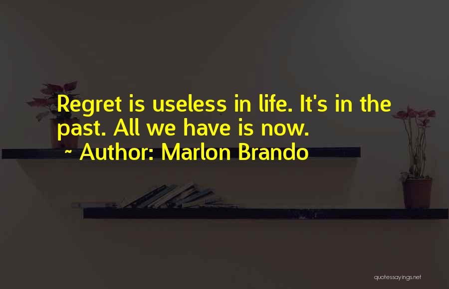 Regret The Past Quotes By Marlon Brando