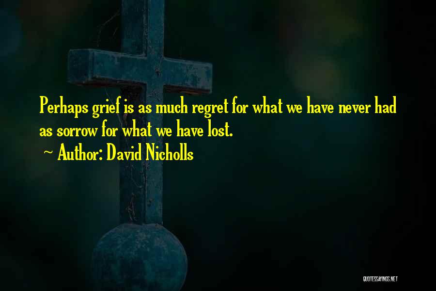 Regret What You Lost Quotes By David Nicholls