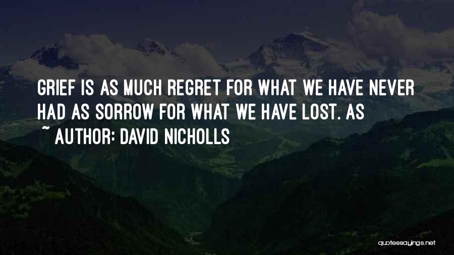 Regret What You Lost Quotes By David Nicholls