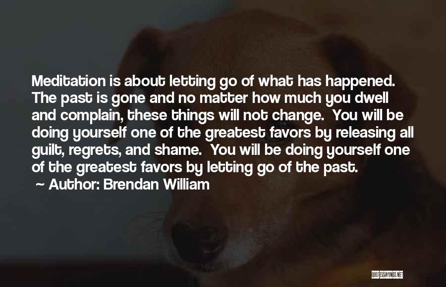 Regrets And Guilt Quotes By Brendan William