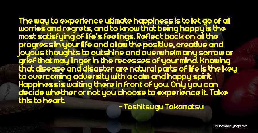 Regrets And Happiness Quotes By Toshitsugu Takamatsu