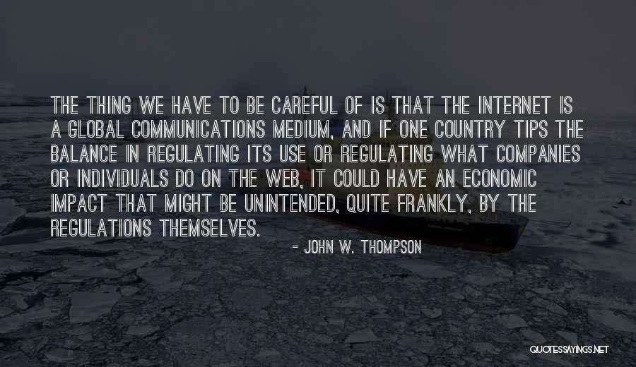 Regulating Quotes By John W. Thompson Regulating Quotes By John W. Thompson
