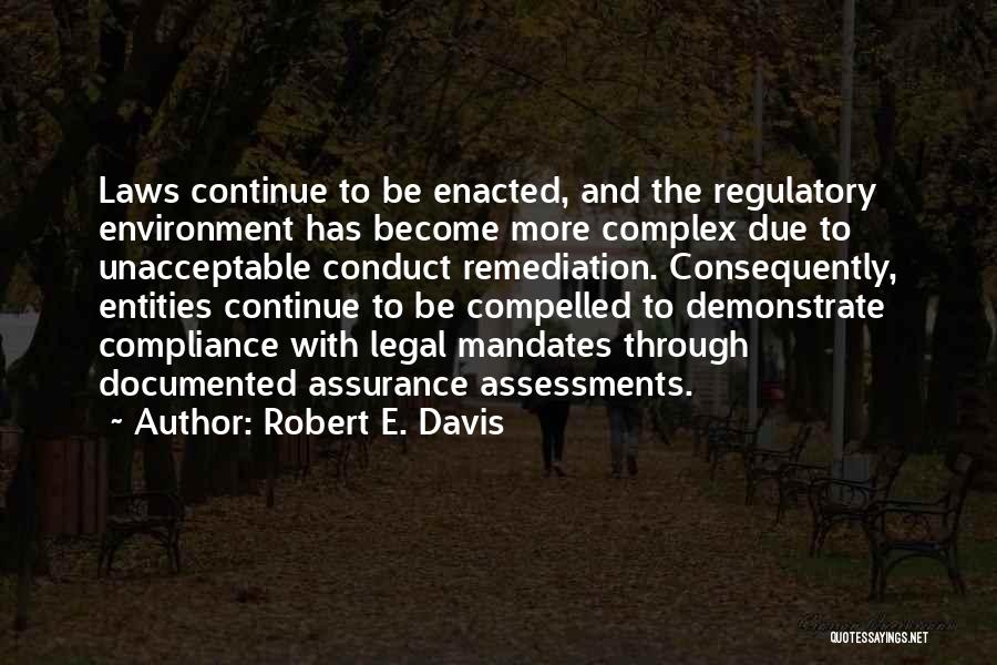 Regulatory Compliance Quotes By Robert E. Davis