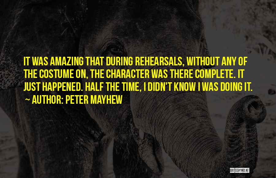 Rehearsals Quotes By Peter Mayhew