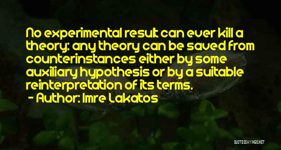 Reinterpretation Quotes By Imre Lakatos