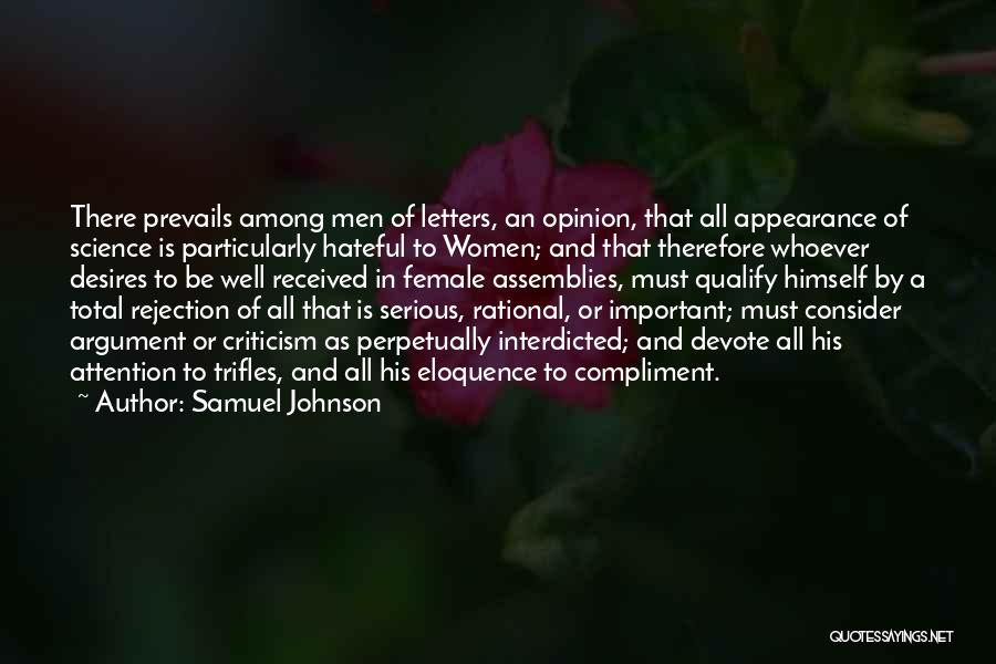 Rejection Letters Quotes By Samuel Johnson