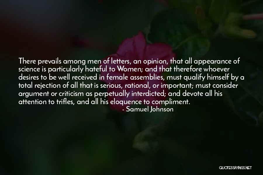 Rejection Letters Quotes By Samuel Johnson