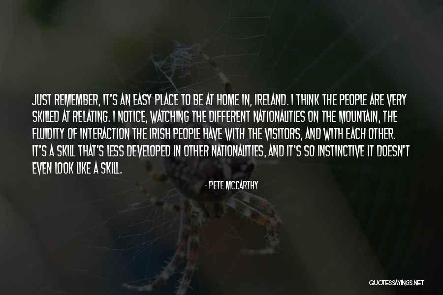 Relating Quotes By Pete McCarthy Relating Quotes By Pete McCarthy