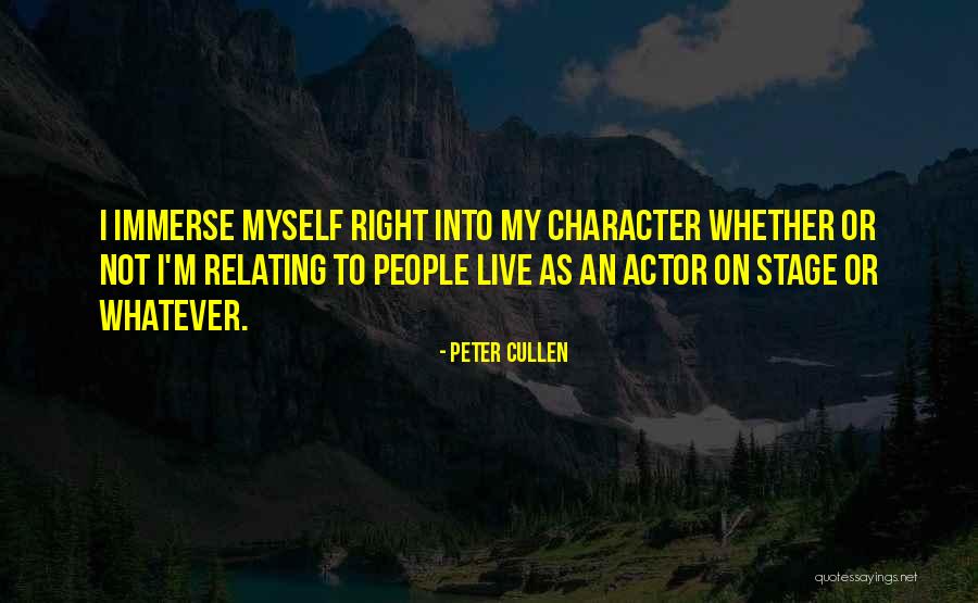 Relating Quotes By Peter Cullen