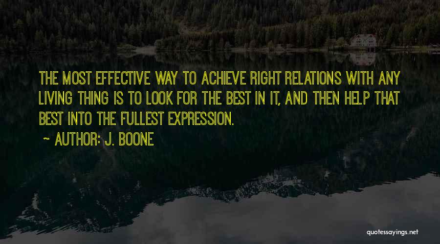 Relations And Quotes By J. Boone