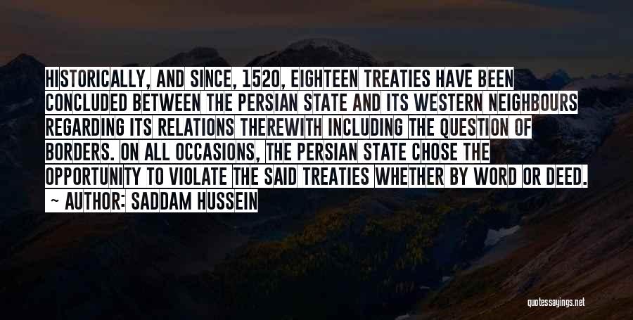 Relations And Quotes By Saddam Hussein