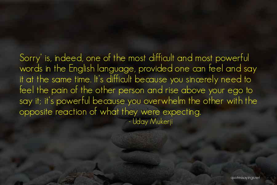Relationship Apology Quotes By Uday Mukerji