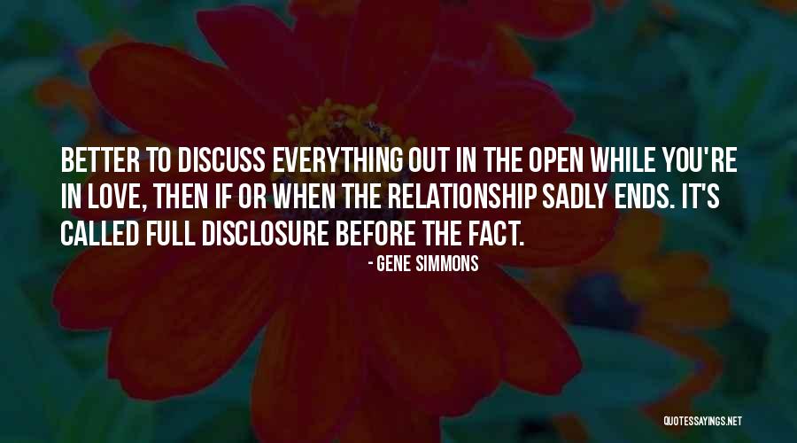 Relationship Ends Quotes By Gene Simmons Relationship Ends Quotes By Gene Simmons