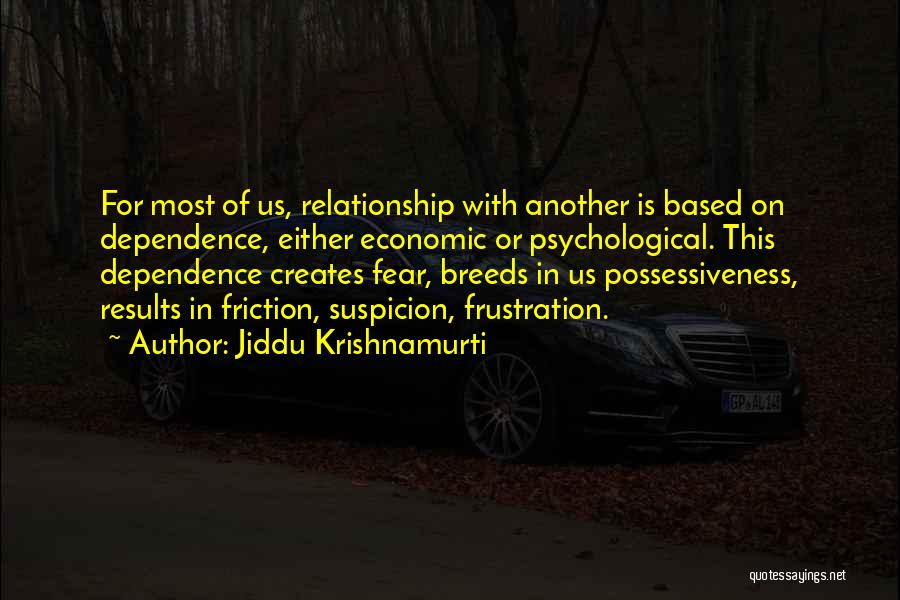 Relationship Fear Quotes By Jiddu Krishnamurti