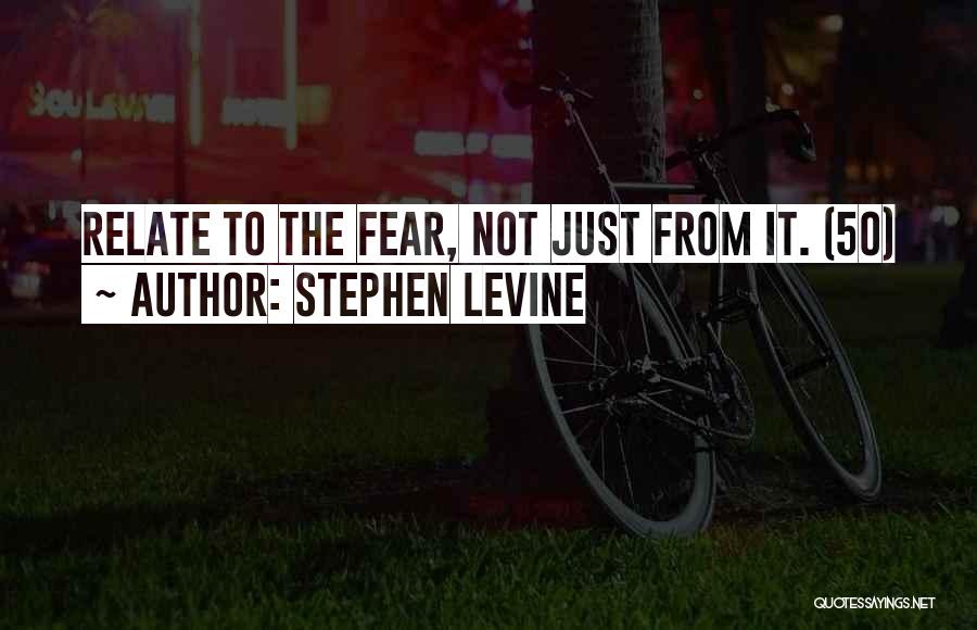 Relationship Fear Quotes By Stephen Levine