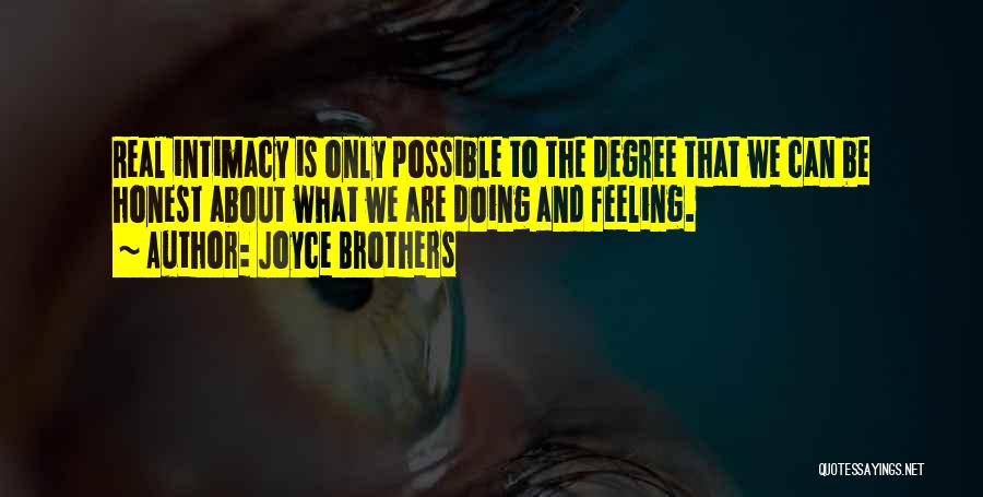 Relationship Intimacy Quotes By Joyce Brothers