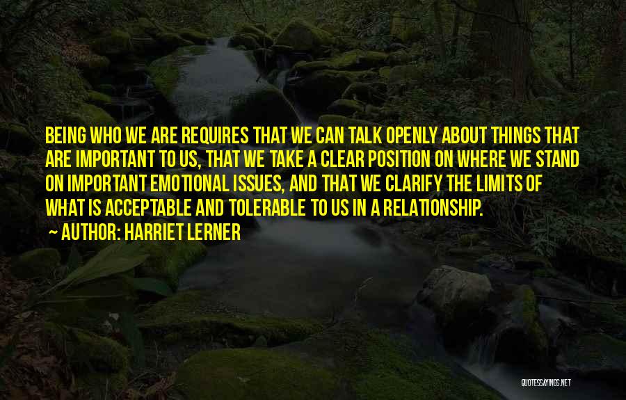 Relationship Issues Quotes By Harriet Lerner