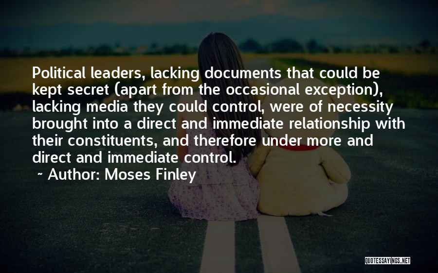 Relationship Kept Secret Quotes By Moses Finley