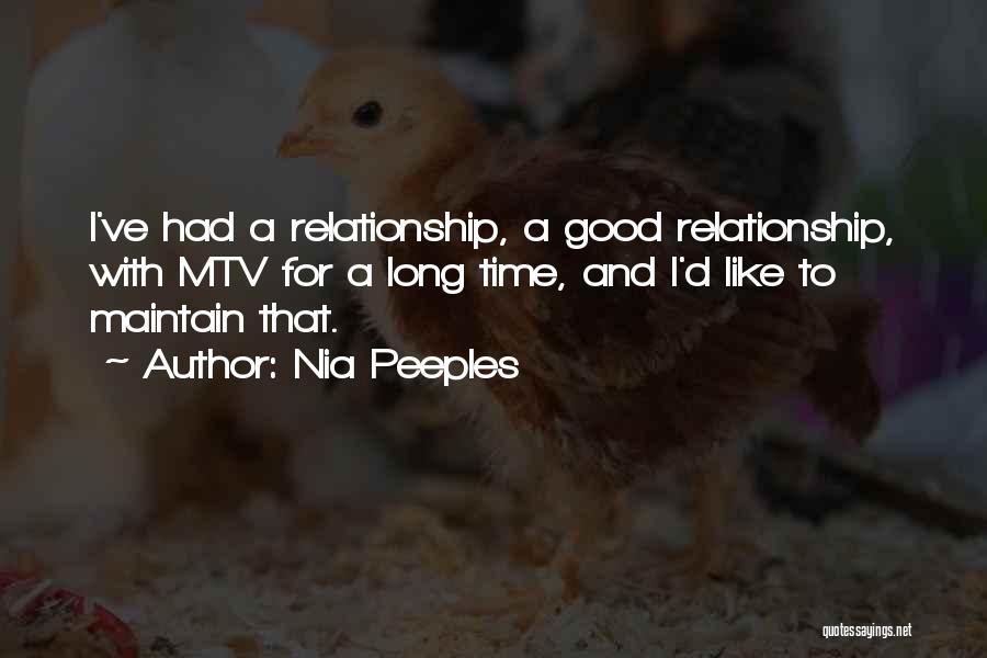 Relationship Maintain Quotes By Nia Peeples