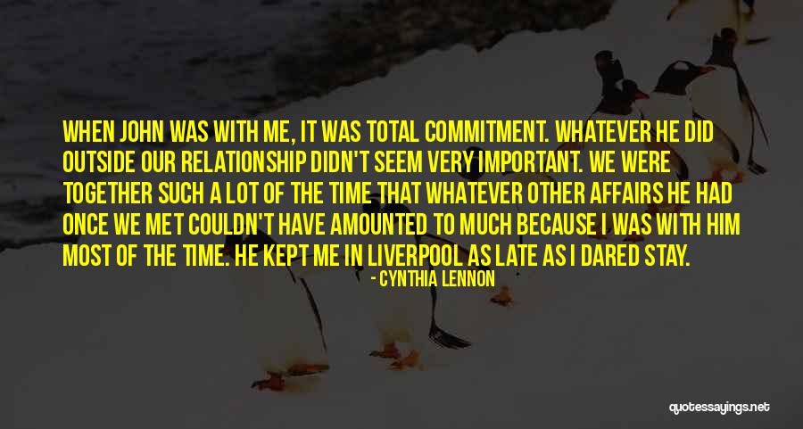 Relationship No Commitment Quotes By Cynthia Lennon Relationship No Commitment Quotes By Cynthia Lennon