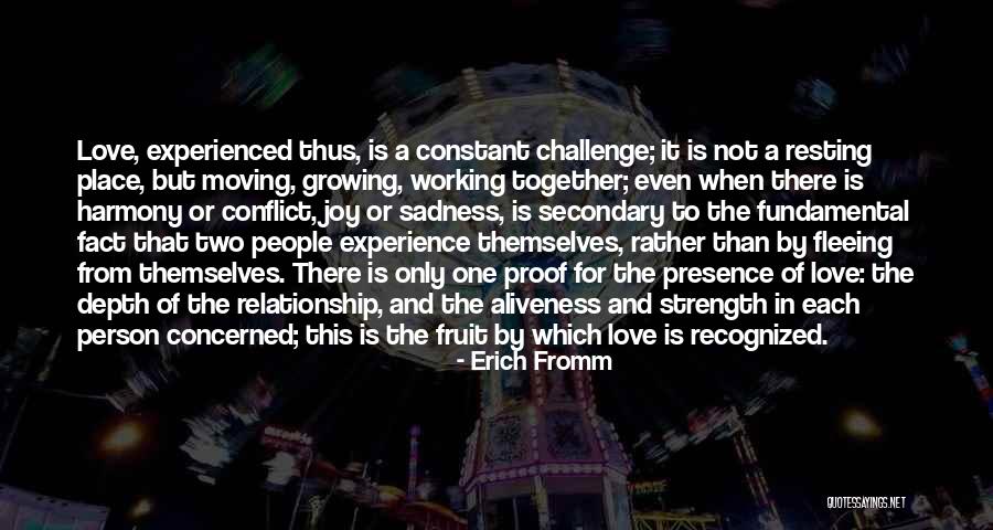 Relationship Strength Quotes By Erich Fromm