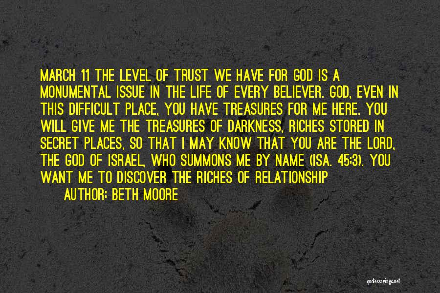 Relationship Trust Issue Quotes By Beth Moore