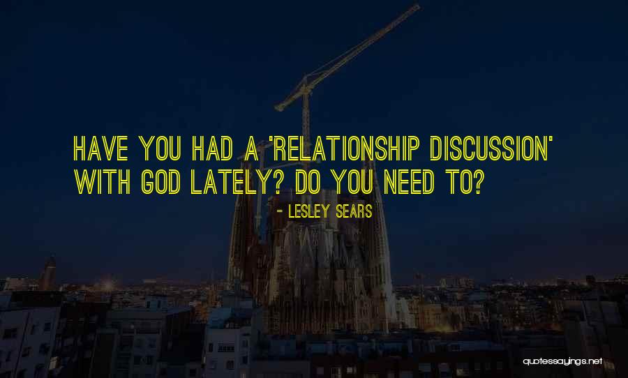 Relationship With Jesus Quotes By Lesley Sears