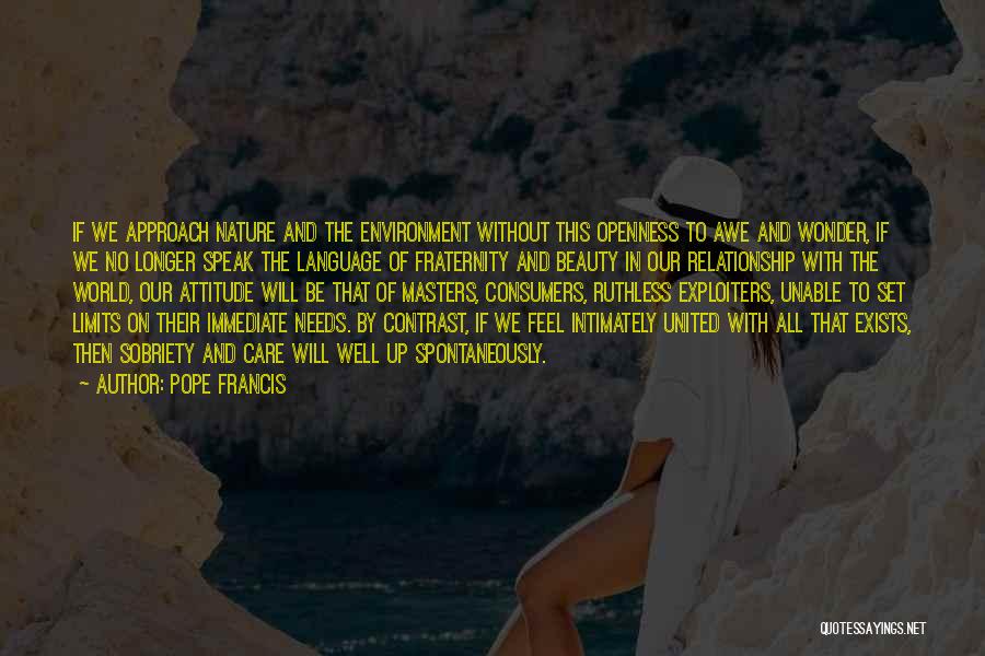 Relationship With Nature Quotes By Pope Francis