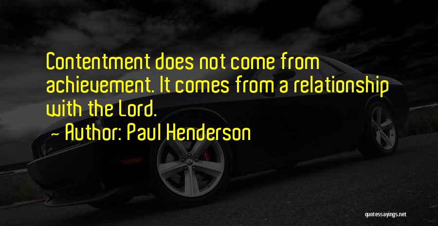 Relationship With Quotes By Paul Henderson