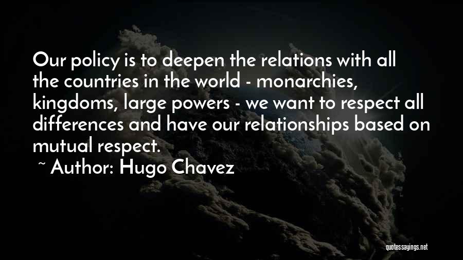 Relationships And Respect Quotes By Hugo Chavez