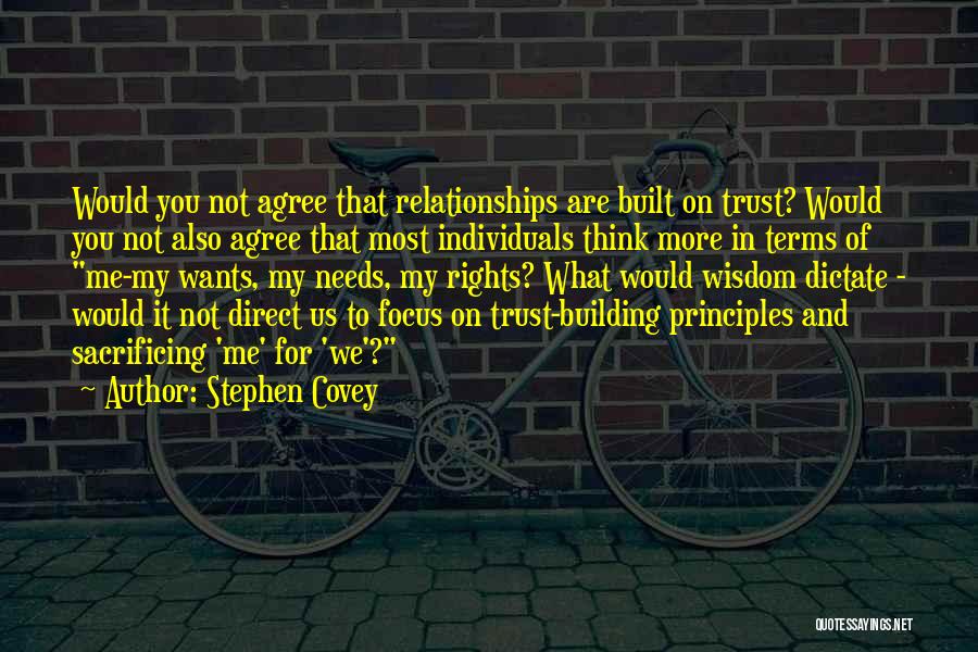 Relationships Are Built On Trust Quotes By Stephen Covey