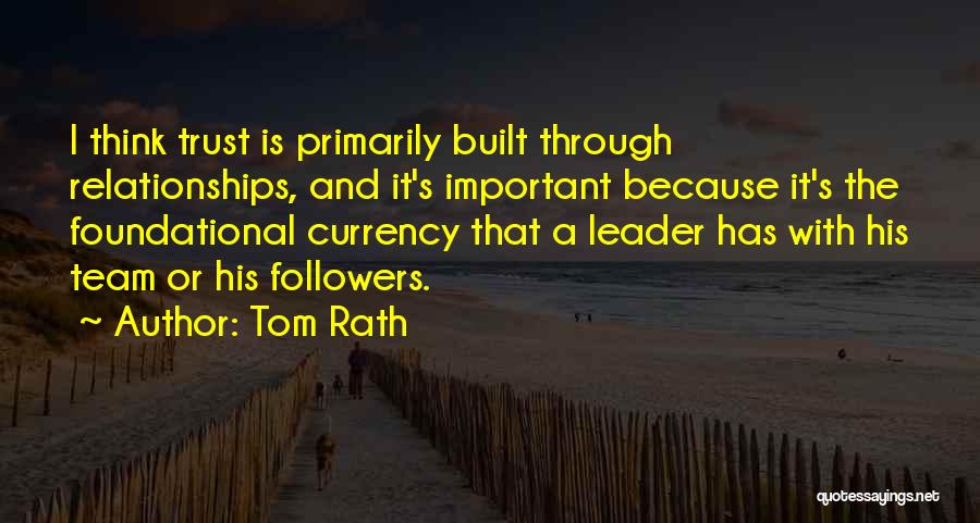 Relationships Are Built On Trust Quotes By Tom Rath