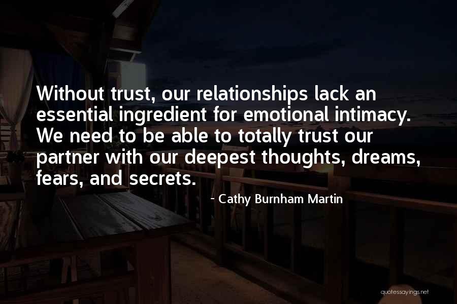 Relationships Without Love Quotes By Cathy Burnham Martin