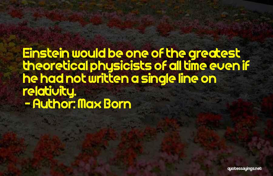 Relativity Of Time Quotes By Max Born