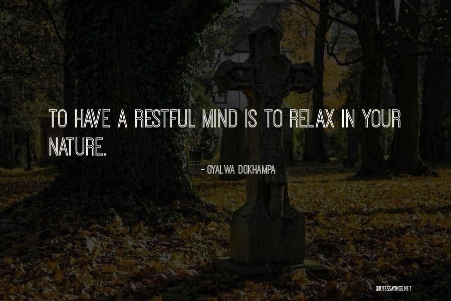 Relax Mind Quotes By Gyalwa Dokhampa Relax Mind Quotes By Gyalwa Dokhampa