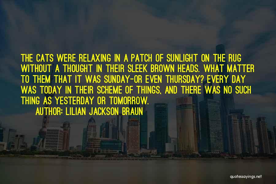 Relaxing Day Off Quotes By Lilian Jackson Braun