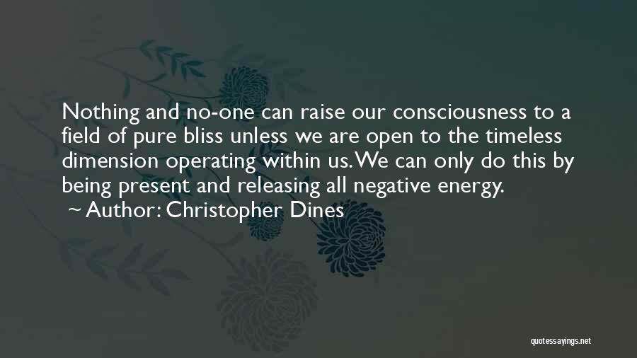 Releasing Negative Energy Quotes By Christopher Dines