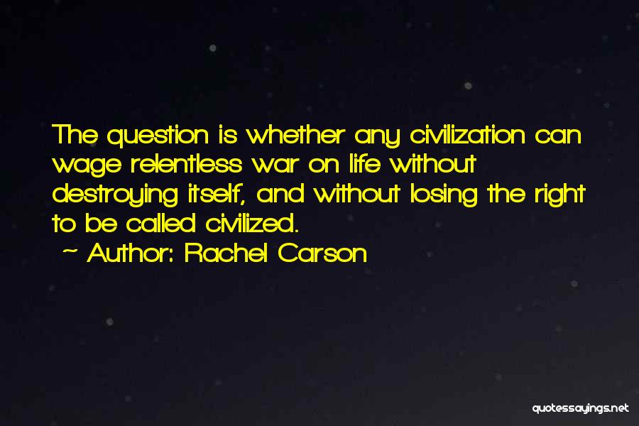 Relentless Can Quotes By Rachel Carson