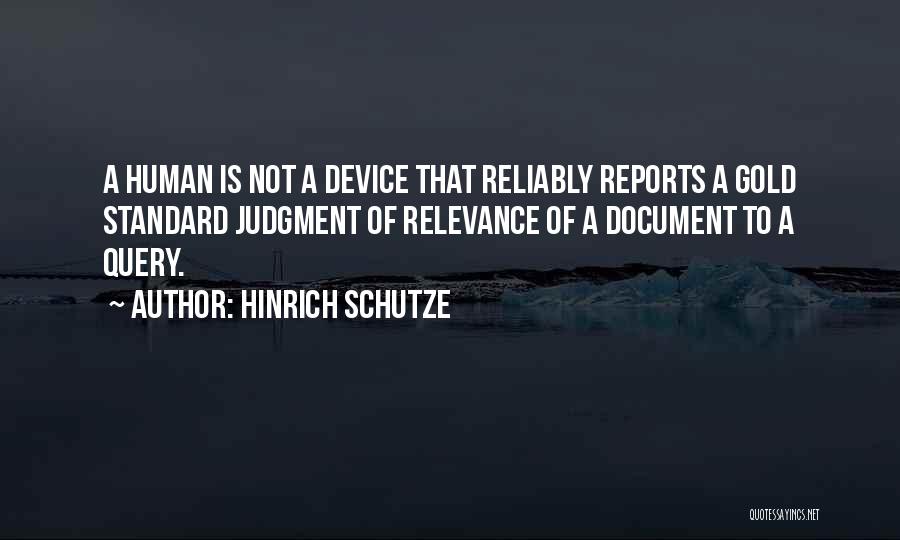 Relevance Quotes By Hinrich Schutze