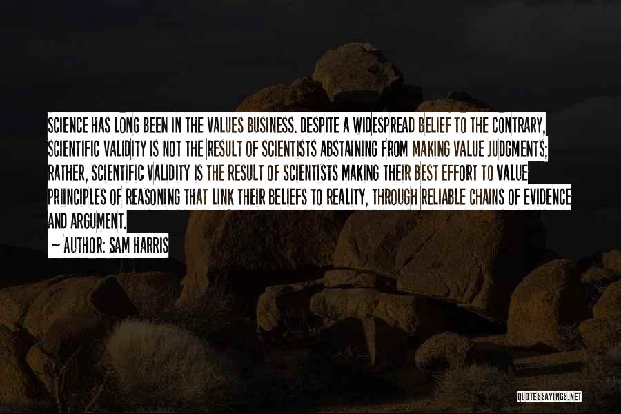 Reliable Business Quotes By Sam Harris